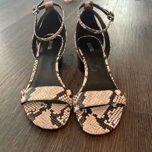 MICHAEL by Michael Kors snakeskin print sandals.